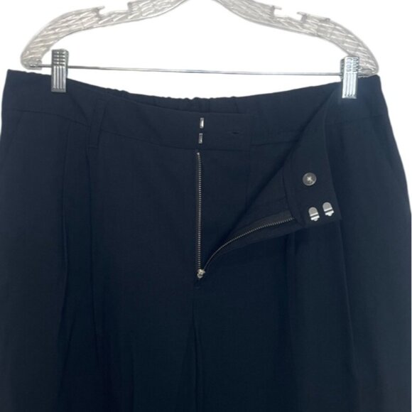 A New Day Wide Leg Pants Womens Size 14 Black New Pleated - Picture 5 of 9